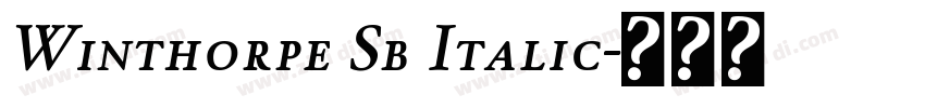 Winthorpe Sb Italic字体转换